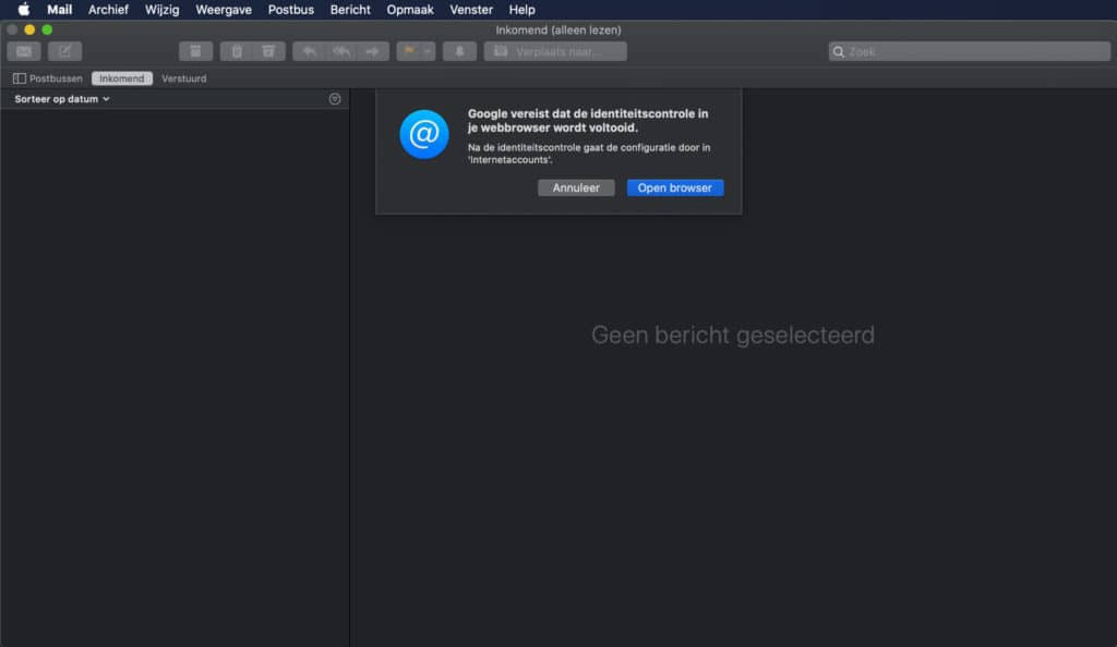 Stap 3 Apple mail