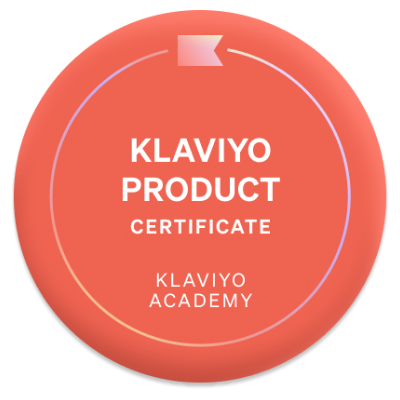 Klaviyo Product certificate 2025 Klaviyo Product certificate